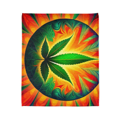 Psychedelic Leaf - Soft Polyester Blanket