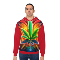 420 Leaf Red  - Unisex Pullover Hoodie (AOP)