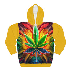 420 Leaf Yellow  - Unisex Pullover Hoodie (AOP)