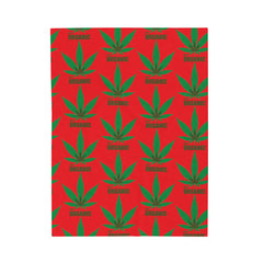 420 Organic Red - Velveteen Plush Blanket