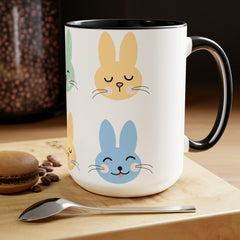 Bunny - Two-Tone Coffee Mugs, 15oz