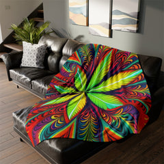 Psychedelic 420 - Soft Polyester Blanket