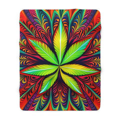 Psychedelic 420 - Sherpa Fleece Blanket