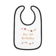 Baby 1st BDay - Contrast Trim Jersey Bib