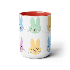 Bunny - Two-Tone Coffee Mugs, 15oz