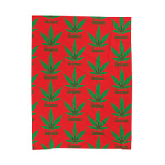 420 Organic Red - Velveteen Plush Blanket