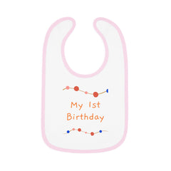 Baby 1st BDay - Contrast Trim Jersey Bib