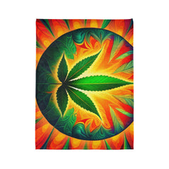 Psychedelic Leaf - Soft Polyester Blanket