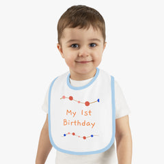 Baby 1st BDay - Contrast Trim Jersey Bib