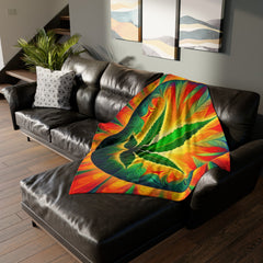 Psychedelic Leaf - Soft Polyester Blanket