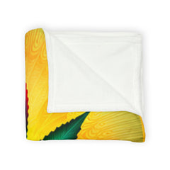 420 Yellow Leaf - Soft Polyester Blanket