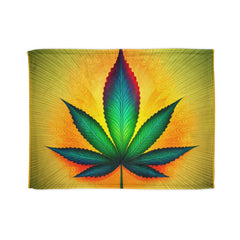 420 Yellow Leaf - Soft Polyester Blanket