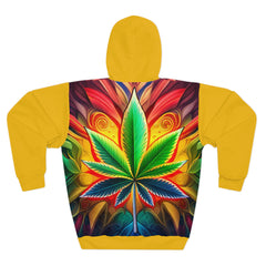 420 Leaf Yellow  - Unisex Pullover Hoodie (AOP)