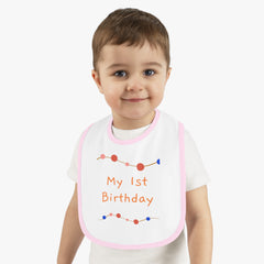 Baby 1st BDay - Contrast Trim Jersey Bib