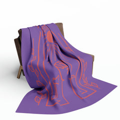 Woman Up - Arctic Fleece Blanket Purple