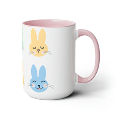 Bunny - Two-Tone Coffee Mugs, 15oz