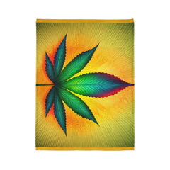 420 Yellow Leaf - Soft Polyester Blanket