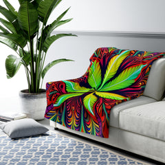 Psychedelic 420 - Sherpa Fleece Blanket