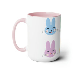 Bunny - Two-Tone Coffee Mugs, 15oz