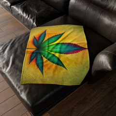 420 Yellow Leaf - Soft Polyester Blanket