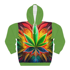 420 Leaf Green  - Unisex Pullover Hoodie (AOP)