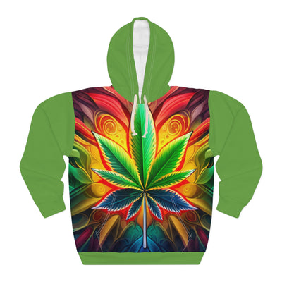 420 Leaf Green  - Unisex Pullover Hoodie (AOP)