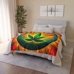 Psychedelic Leaf - Soft Polyester Blanket