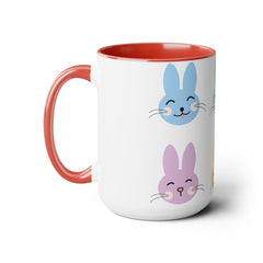 Bunny - Two-Tone Coffee Mugs, 15oz