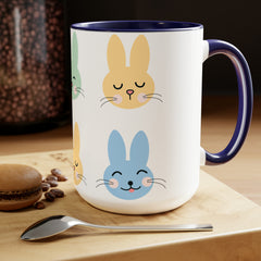 Bunny - Two-Tone Coffee Mugs, 15oz