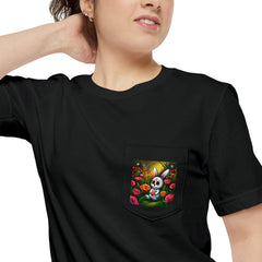 Dia de Los Muertos Conejo - Unisex Pocket T-shirt