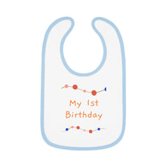 Baby 1st BDay - Contrast Trim Jersey Bib