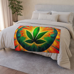 Psychedelic Leaf - Soft Polyester Blanket