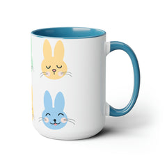 Bunny - Two-Tone Coffee Mugs, 15oz