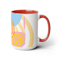 I'm so Eggcited - Two-Tone Coffee Mugs, 15oz