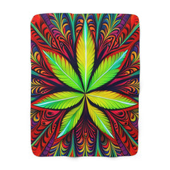 Psychedelic 420 - Sherpa Fleece Blanket