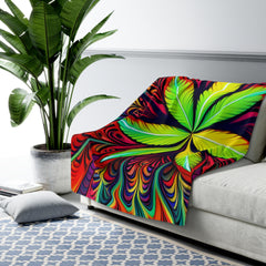 Psychedelic 420 - Sherpa Fleece Blanket