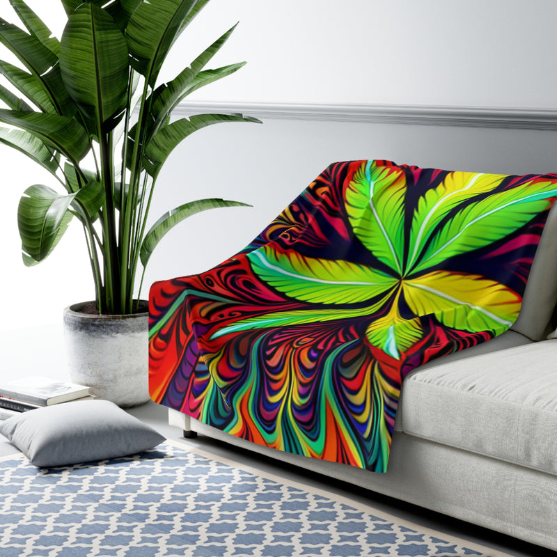 Psychedelic 420 - Sherpa Fleece Blanket