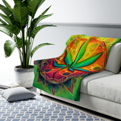 420 Leaf - Sherpa Fleece Blanket