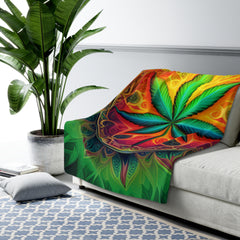 420 Leaf - Sherpa Fleece Blanket