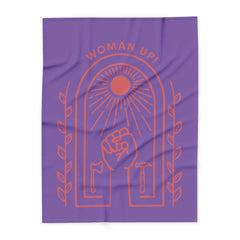 Woman Up - Arctic Fleece Blanket Purple