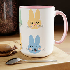 Bunny - Two-Tone Coffee Mugs, 15oz