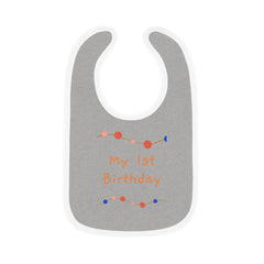 Baby 1st BDay - Contrast Trim Jersey Bib