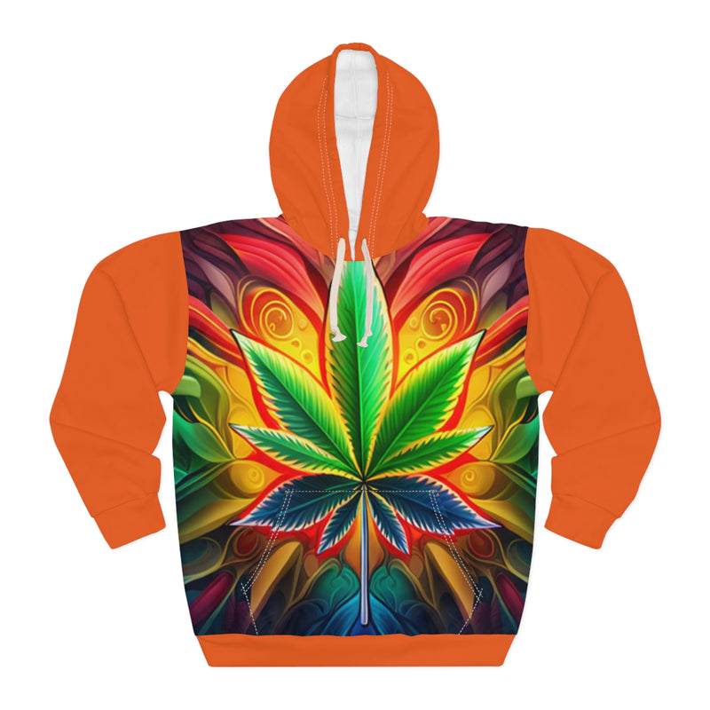 420 Leaf Orange  - Unisex Pullover Hoodie (AOP)