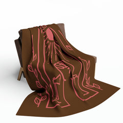 Woman Up - Arctic Fleece Blanket Brown