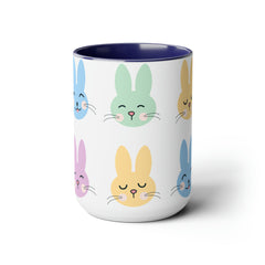 Bunny - Two-Tone Coffee Mugs, 15oz