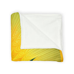 420 Yellow Leaf - Soft Polyester Blanket