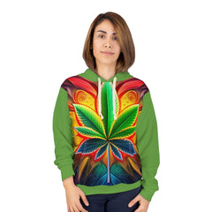 420 Leaf Green  - Unisex Pullover Hoodie (AOP)