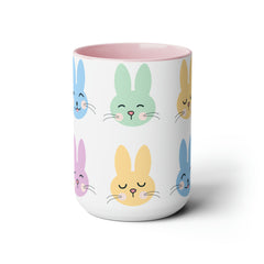 Bunny - Two-Tone Coffee Mugs, 15oz