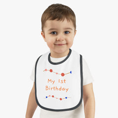 Baby 1st BDay - Contrast Trim Jersey Bib