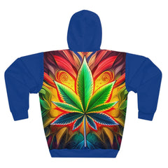 420 Leaf Blue  - Unisex Pullover Hoodie (AOP)